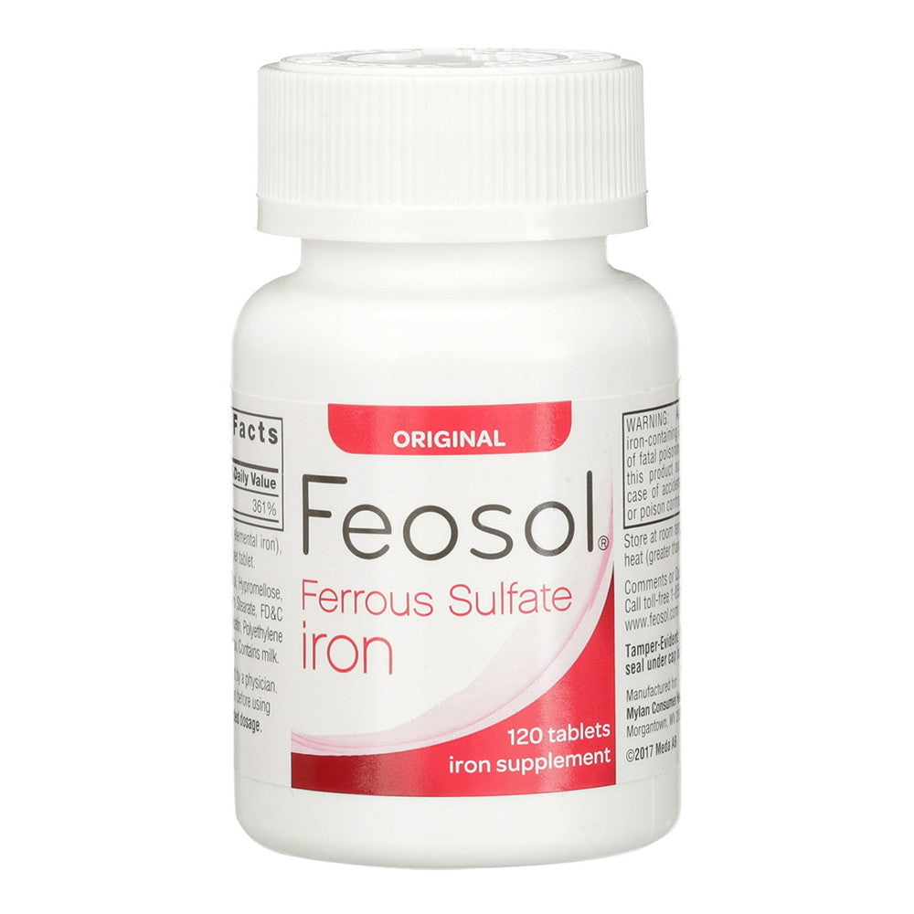 Feosol Ferrous Sulfate High Potency Iron Tablets, Original, 120 Ea